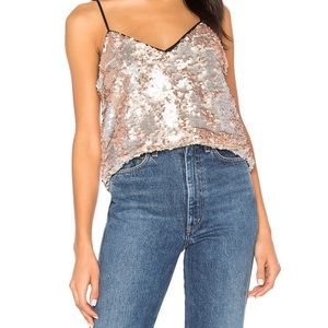 Silver sequin cami
